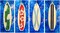Surfing Ornament Surfer Ornament Set of 4 Surf Surfboard Christmas Ornaments